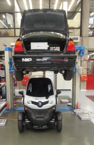 Economisch geparkeerde Renault Twizy